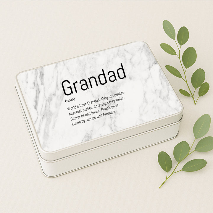 Personalised Grandad Marble Tin