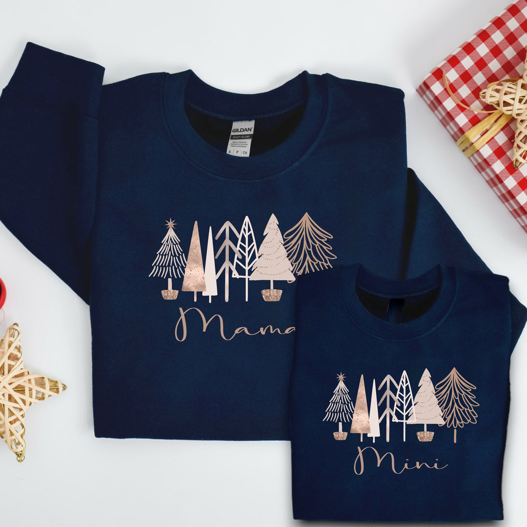 Rose Gold Christmas Tree Mum & Mini Sweatshirts