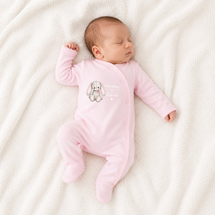 Personalised Girls Pink Rabbit Coming Home Outfit