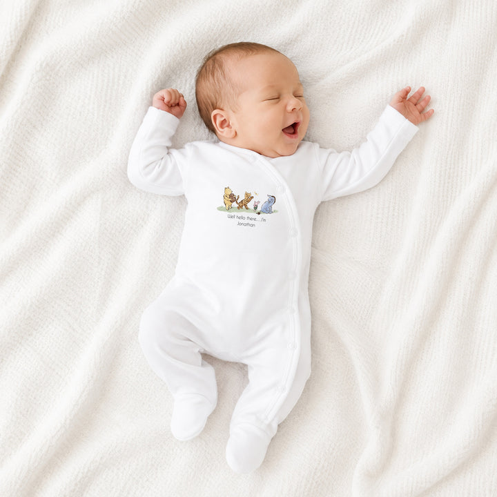 Personalised Pooh Bear Scene Coming Home Outfit