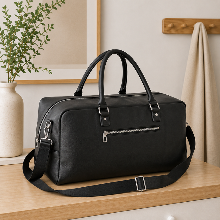 Black Leather Hospital Bag