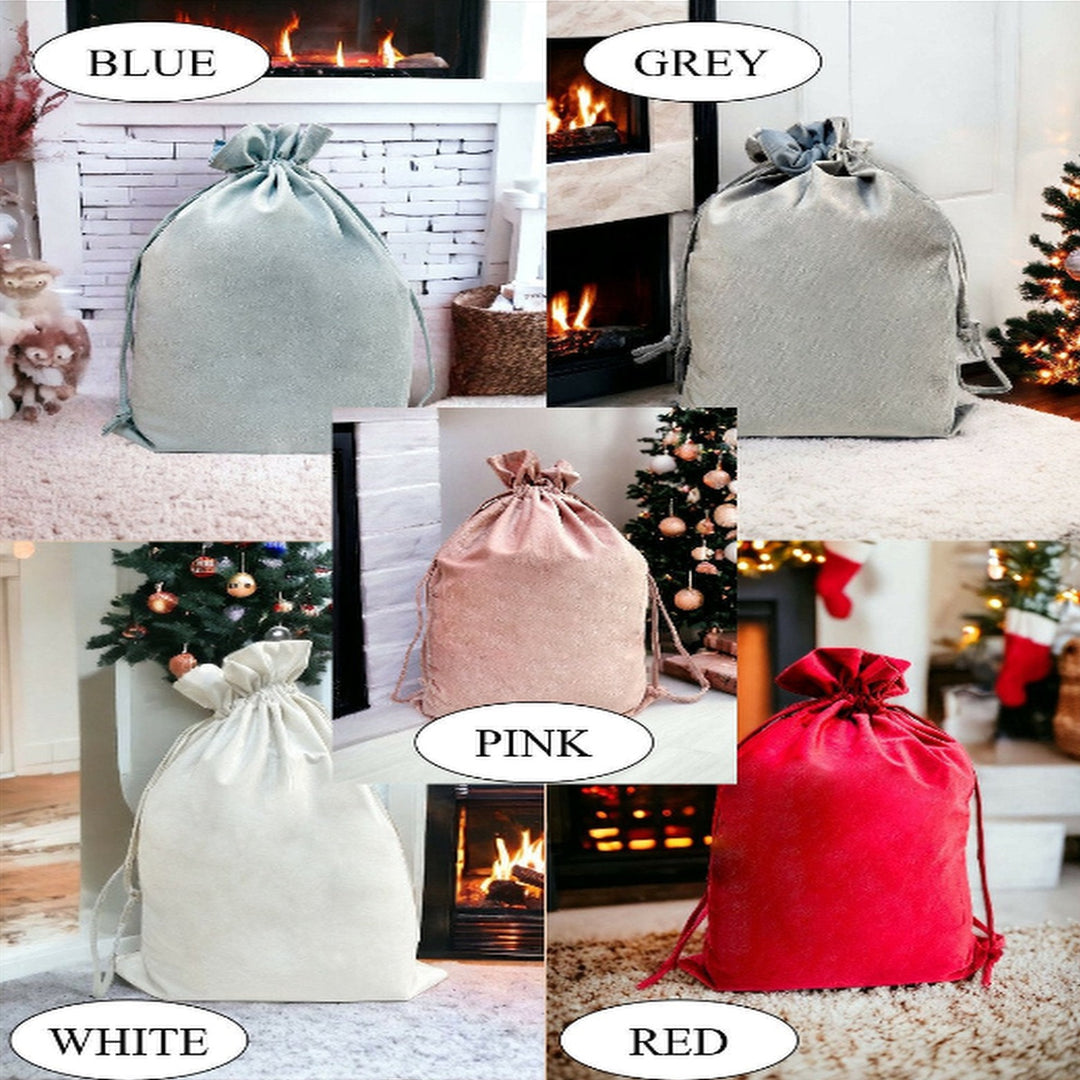 Personalised Red Rabbit Christmas Stocking or Santa Sack