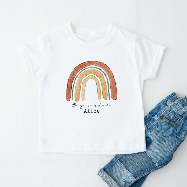 Personalised Unisex Rainbow Sibling Matching T-shirt/Vest