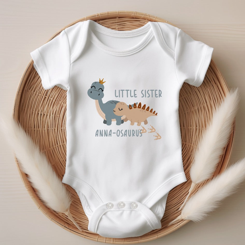 Personalised Dinosaur Sibling Matching T-shirt/Vest