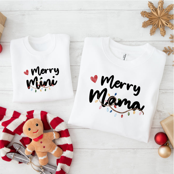 Christmas Merry Mum & Mini Sweatshirt/Babygrow