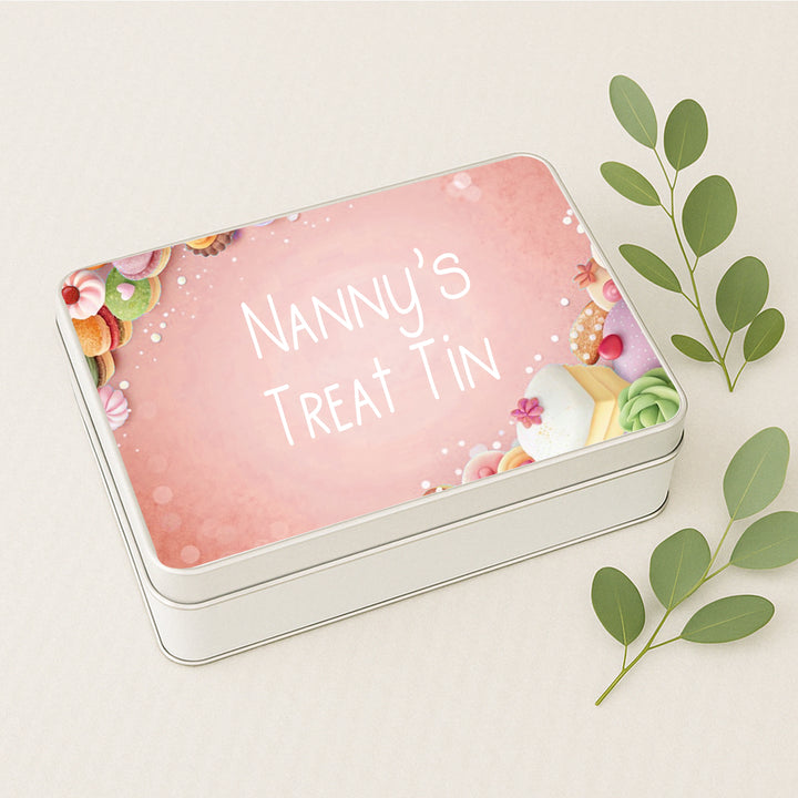 Personalised Pink Nanny's Treat Gift Tin