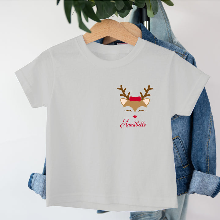 Personalised Reindeer Kids T-shirt