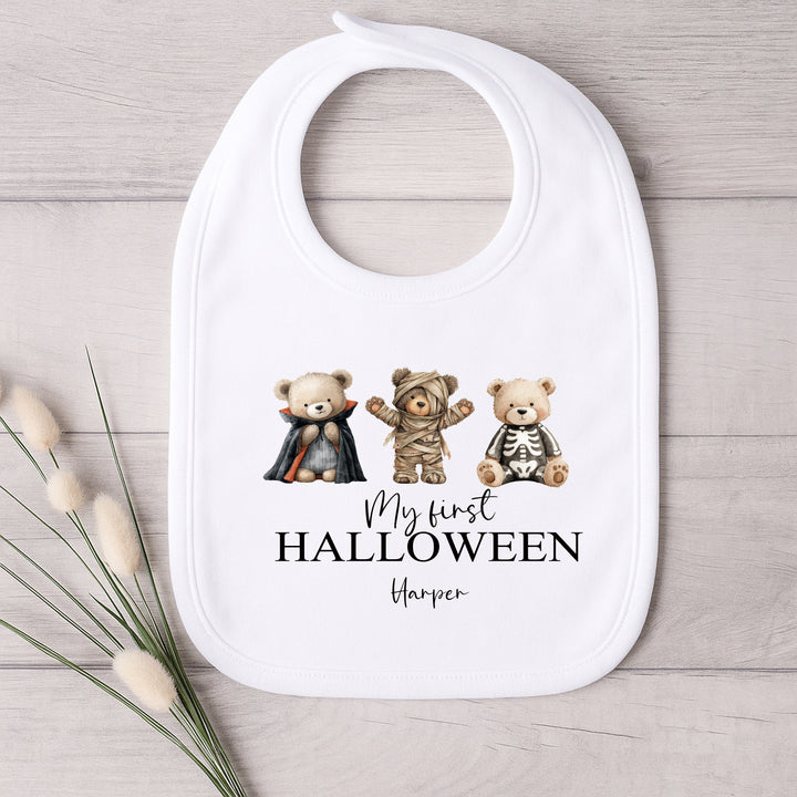 Personalised Vampire Teddy My First Halloween Baby Grow or Vest