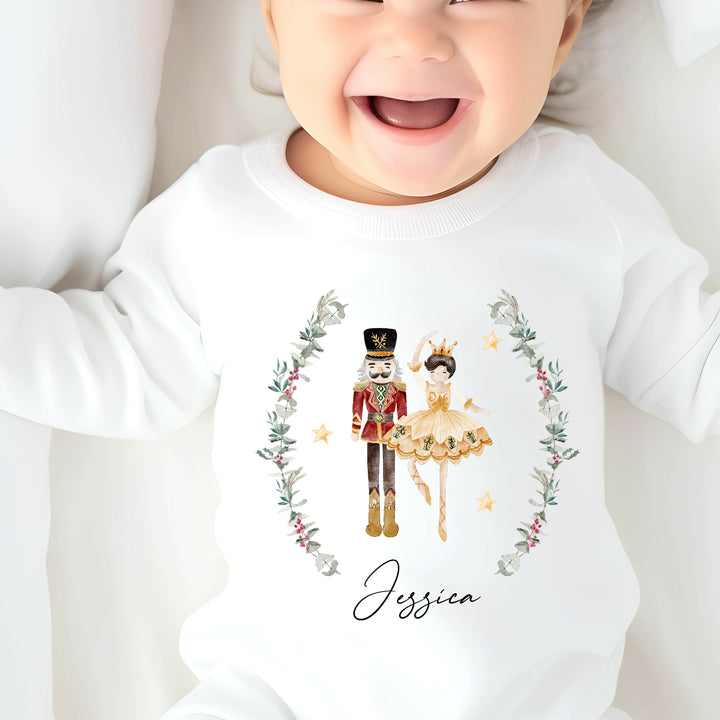 Personalised Nutcracker Christmas Babygrow/Vest