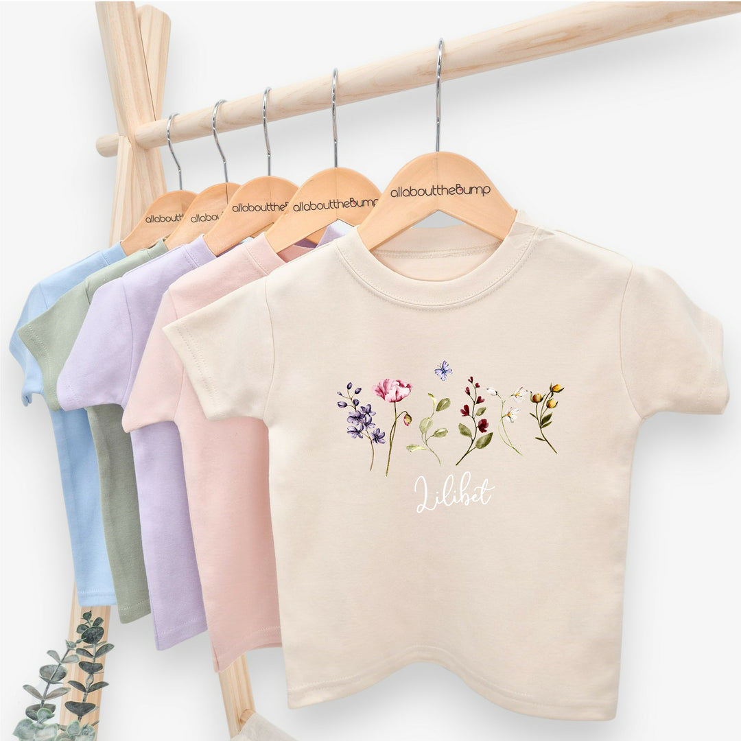 Personalised Wild Flower T-shirt