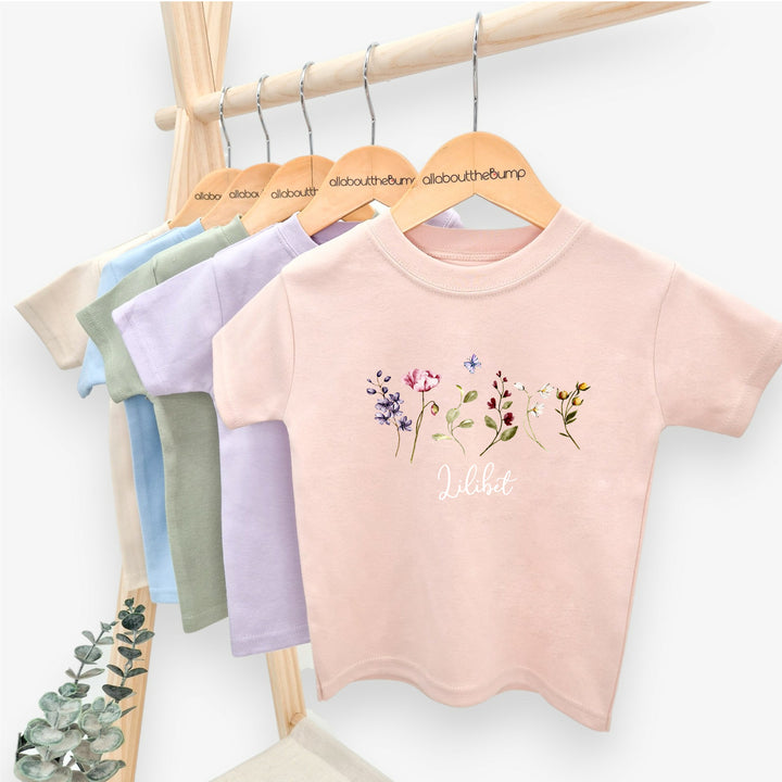 Personalised Wild Flower T-shirt