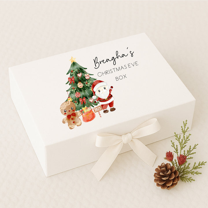 Personalised Santa and Gingerbread Man Christmas Eve Box