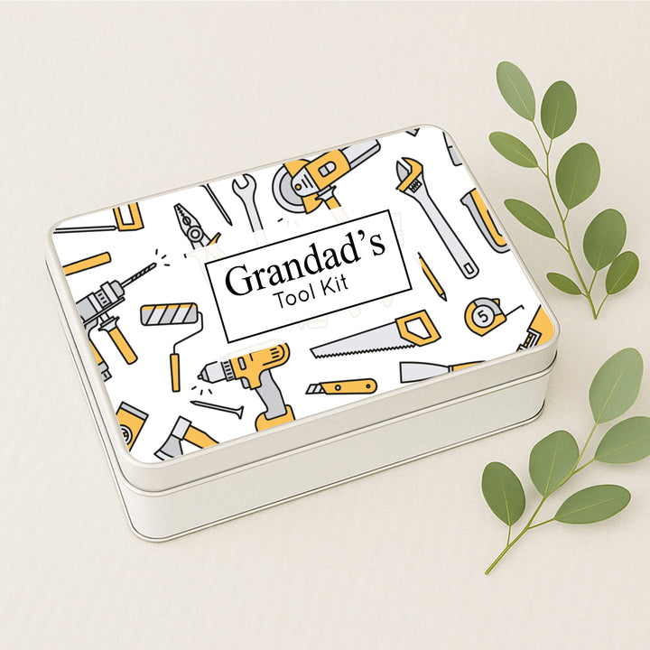Personalised Grandad's Tool Kit Gift Tin