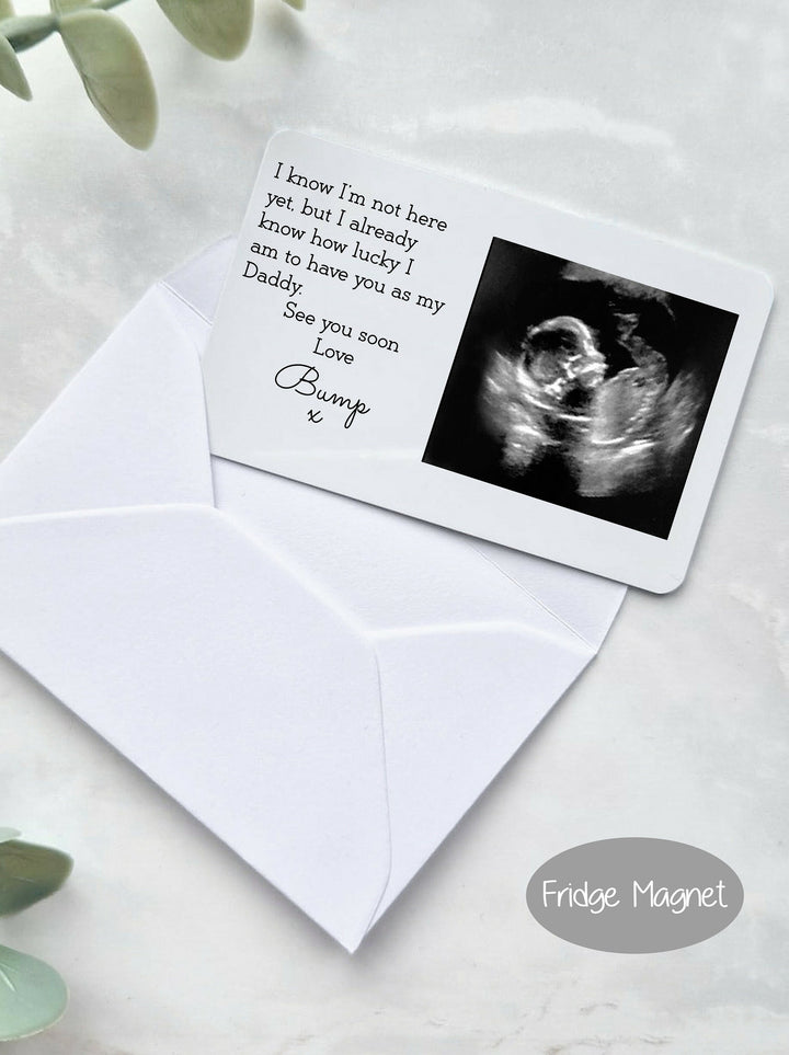 Personalised Daddy Baby Scan Love Bump Card/Magnet Keepsake | Christmas Gift | Daddy | New Dad Gift | Christmas Dad Present | Dad Gift